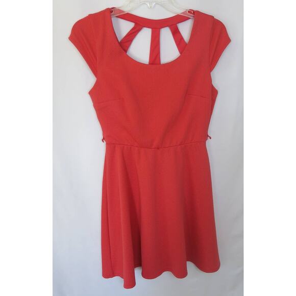 IZ BYER Mini Dress Sleeveless Size S Women  Scoop Neck Spring Summer Coral - Picture 1 of 8